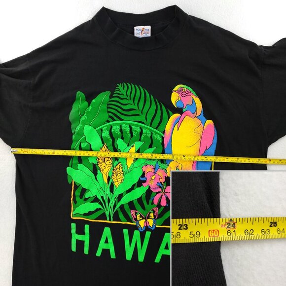Poly Tees Hawaii Vintage T-Shirt 90s Parrot Single Stitch XXXL (Please Read) - Picture 8 of 14
